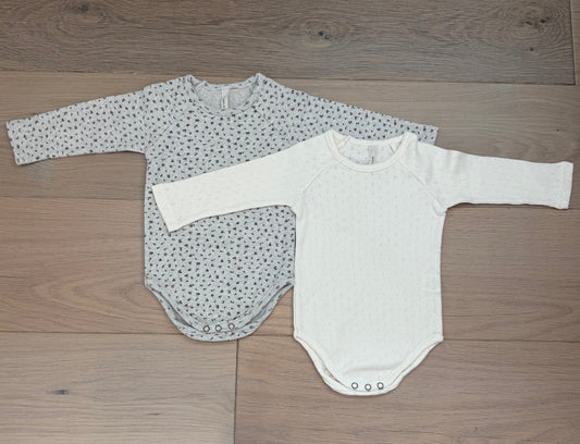 Set of 2 pointelle bodysuits
