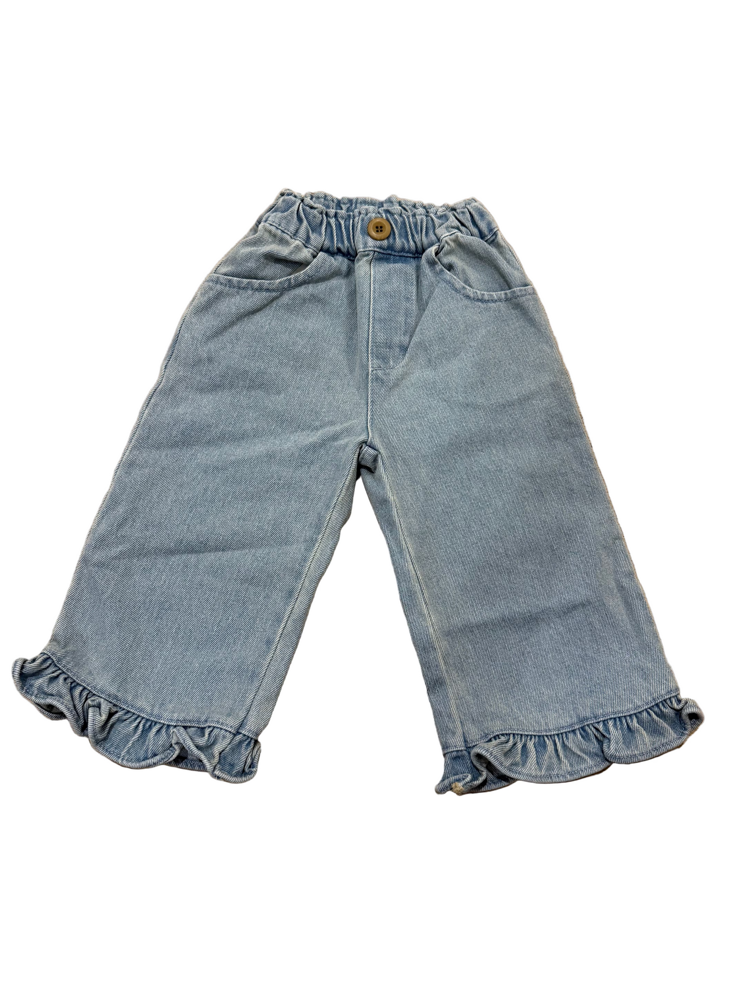 Denim Ruffle pants