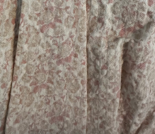 Linen floral smocked bodysuit