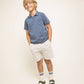 Linen Stripe Bermuda Short