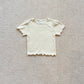 Pointelle short sleeve