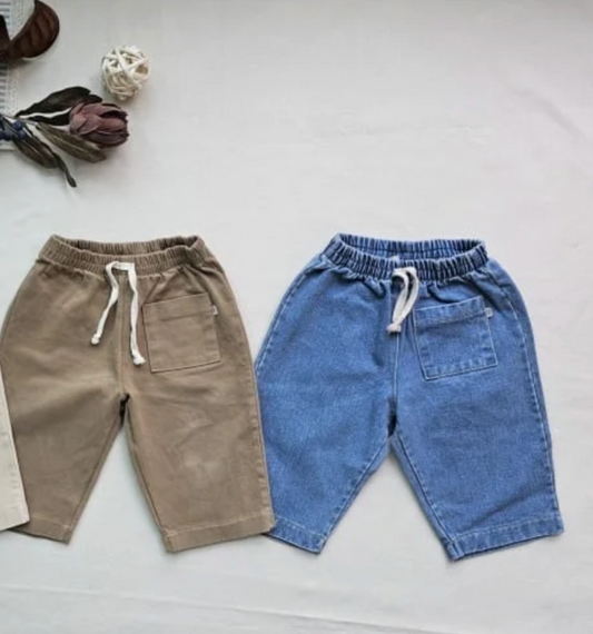 Pocket elastic pants