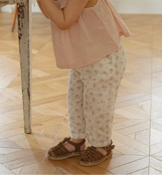 Linen Floral Pants