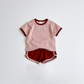 Raglan contrast short set