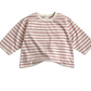 Cuff striped tee