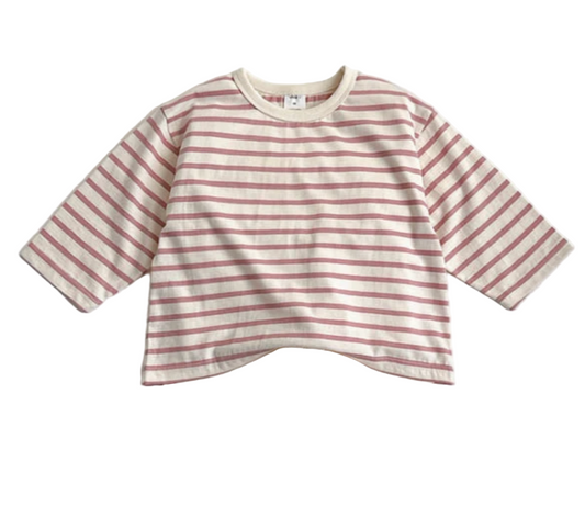 Cuff striped tee