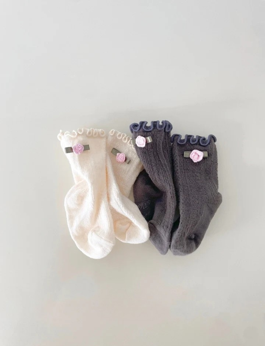 Rosebud socks (set of 2)