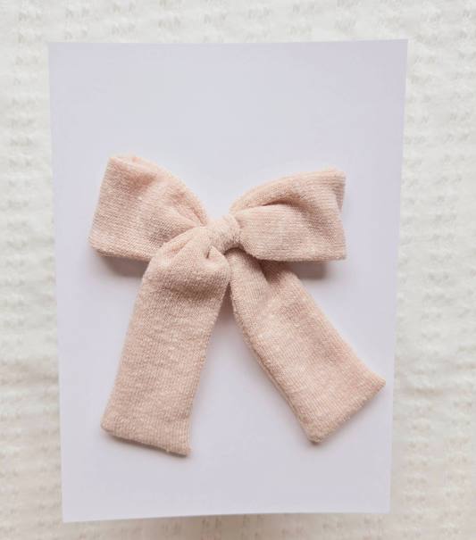 Fabric beige bow