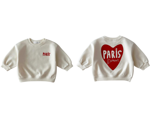 Paris heart sweatshirt