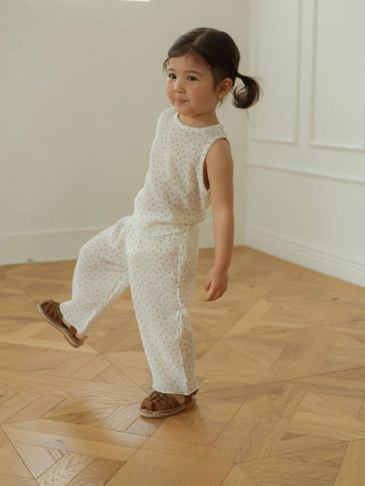 Pleated floral set