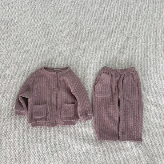 Ribbed Chu Cardigan Set