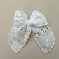 White Eyelet Fable bow